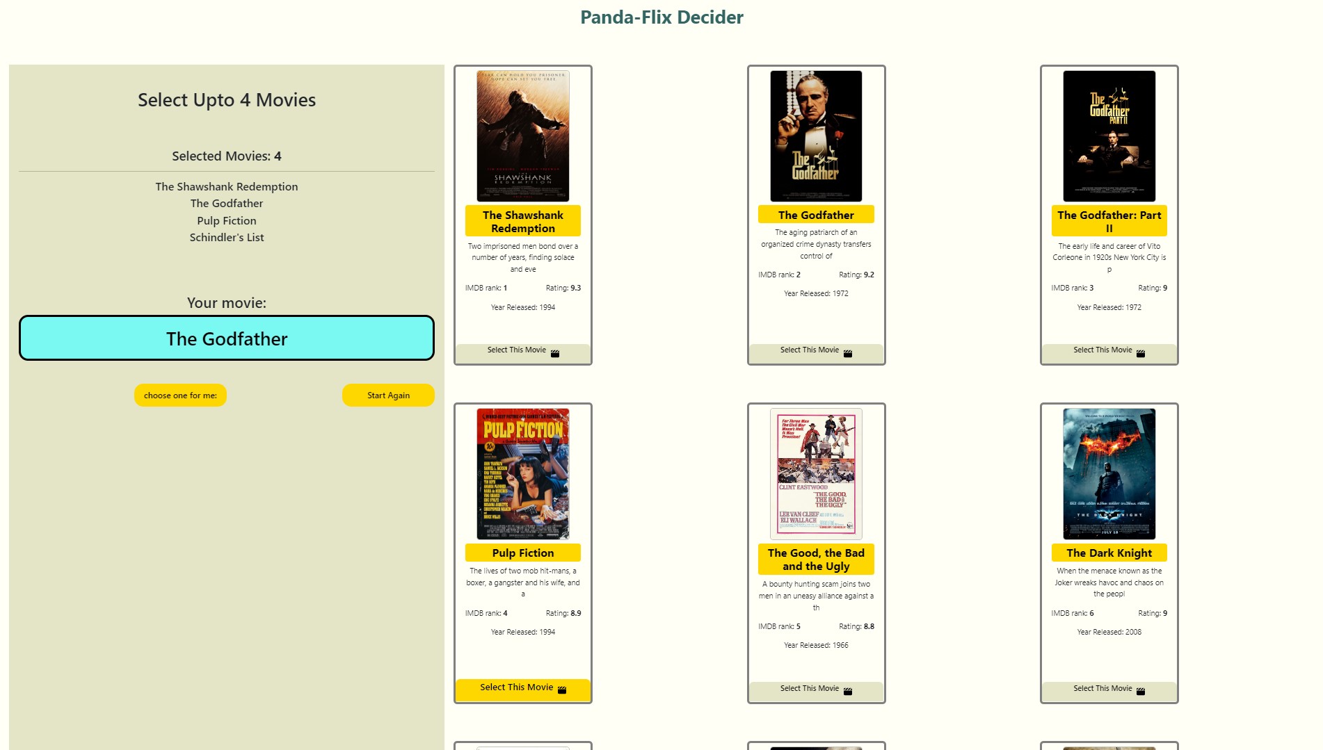 Movie decider